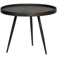 BEISTELLTISCH 58/58/44 cm Sperrholz Goldfarben, Zinkfarben rund  - Goldfarben/Zinkfarben, Design, Holzwerkstoff/Metall (58/58/44cm) - Livetastic