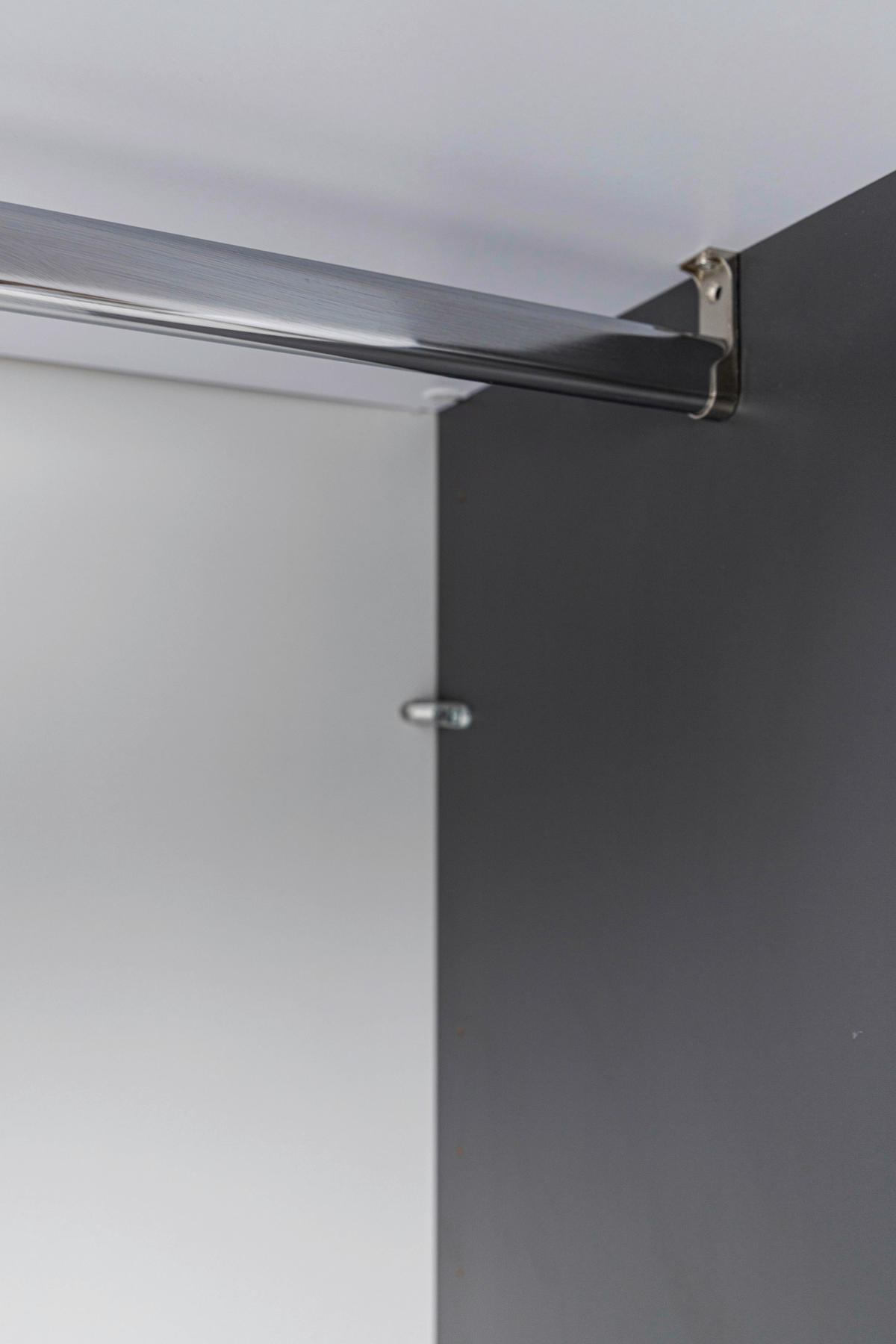 SCHIEBETÜRENSCHRANK 175/205/61,5 cm 2-türig Graphitfarben  - Graphitfarben/Schwarz, MODERN, Holzwerkstoff/Metall (175/205/61,5cm) - MID.YOU