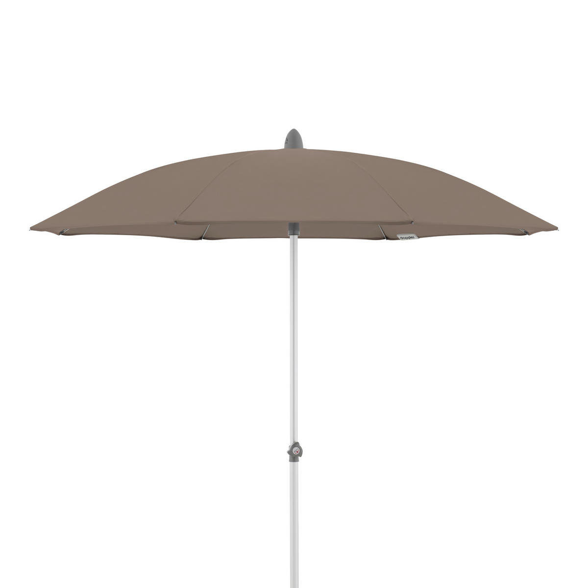 SONNENSCHIRM 200 cm Greige  - Greige/Silberfarben, KONVENTIONELL, Textil/Metall (200/200cm) - Doppler