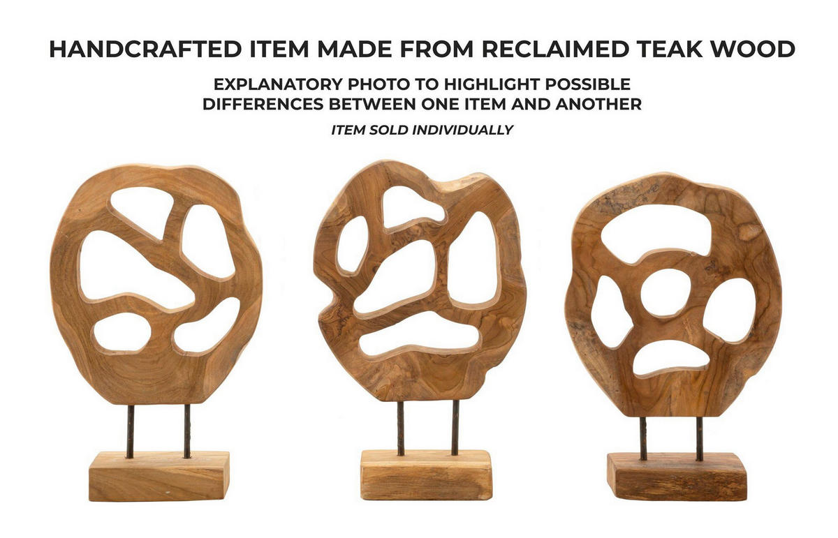 SKULPTUR - Braun, Basics, Holz (25/38/10cm)