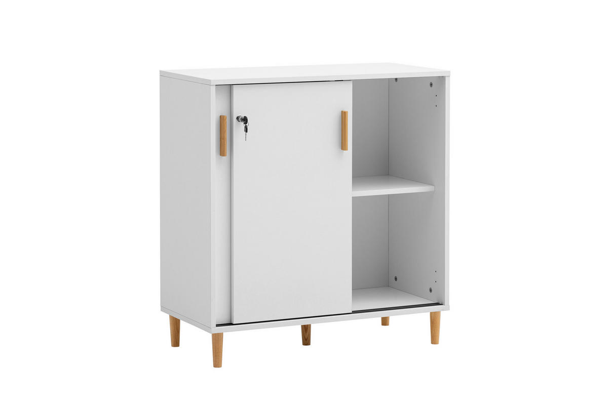 AKTENSCHRANK Weiß  - Weiß, MODERN, Holzwerkstoff (80,1/84,8/38,2cm) - Livetastic