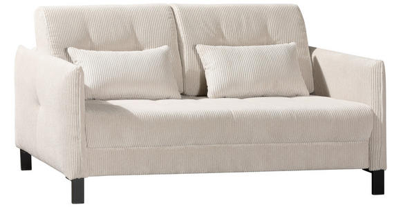 SCHLAFSOFA in Cord Beige  - Beige/Schwarz, MODERN, Textil/Metall (150/88/110cm) - Novel