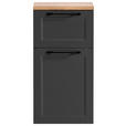 UNTERSCHRANK 40/84/35 cm - Eiche Wotan/Schwarz, KONVENTIONELL, Holzwerkstoff/Kunststoff (40/84/35cm) - Xora