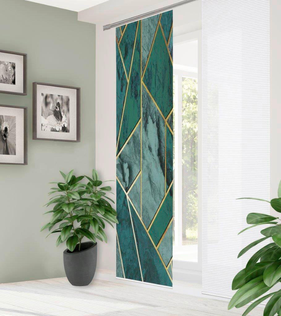 FLÄCHENVORHANG   halbtransparent   60/245 cm  - Grün, Natur, Textil (60/245cm)