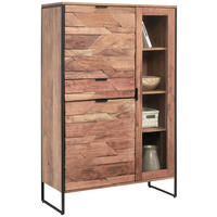 HIGHBOARD  in 95/148/40 cm  - Schwarz/Akaziefarben, Trend, Holz/Metall (95/148/40cm) - Ambia Home