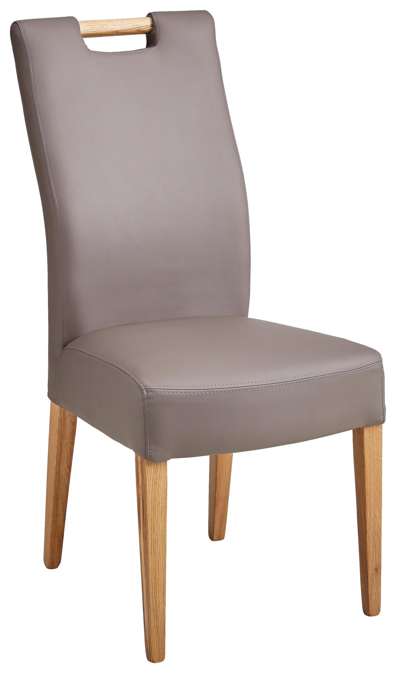 Stuhl in Holz, Textil Eichefarben, Hellbraun