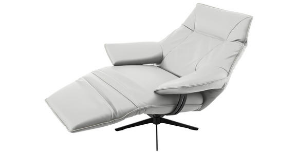 RELAXSESSEL in Leder Weiß  - Beige/Schwarz, Design, Leder/Metall (92/79/82cm) - Dieter Knoll