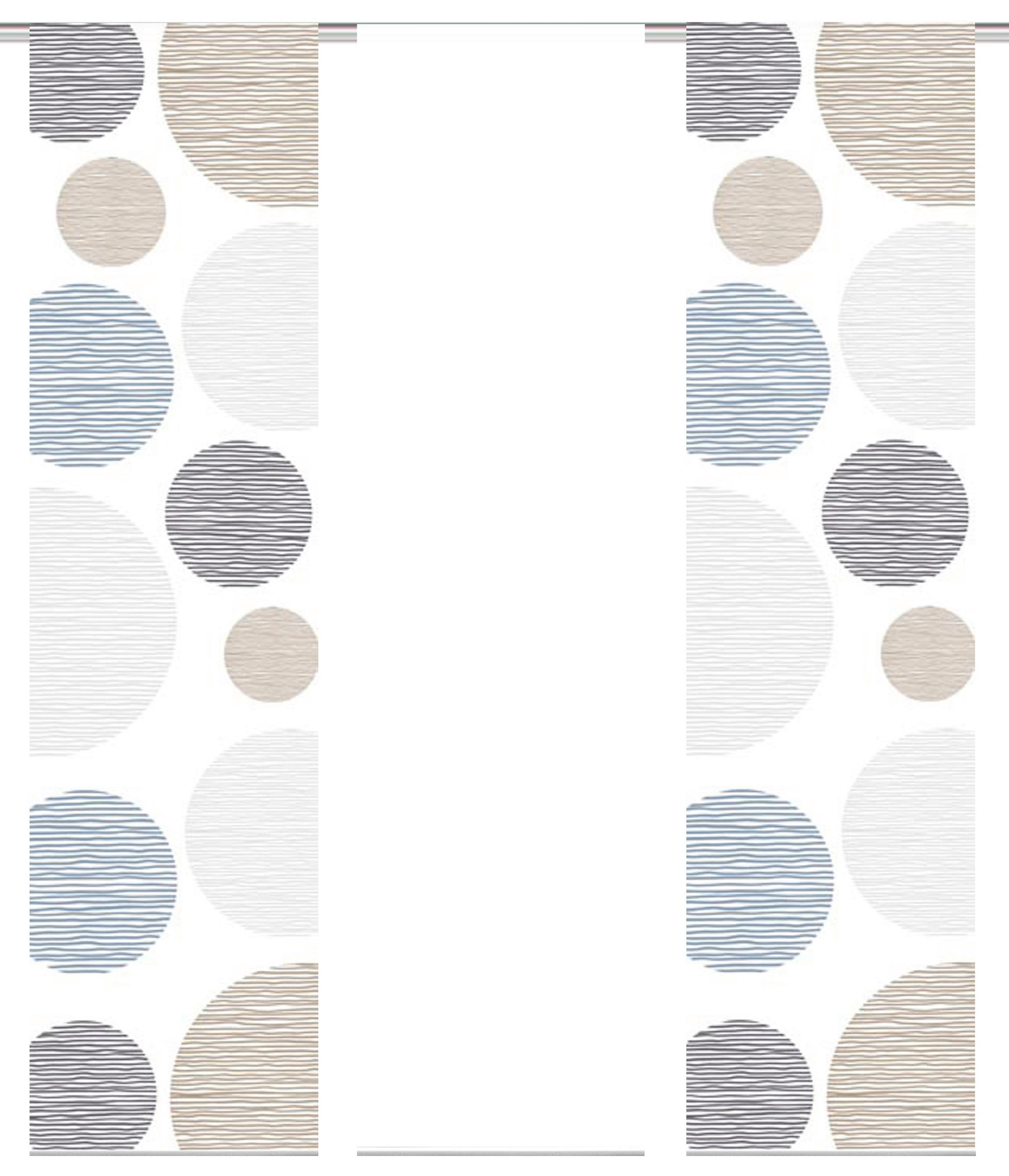 FLÄCHENVORHANG 3ER SET  3 Stück  halbtransparent   60/245 cm  - Taupe, Design, Textil (60/245cm)
