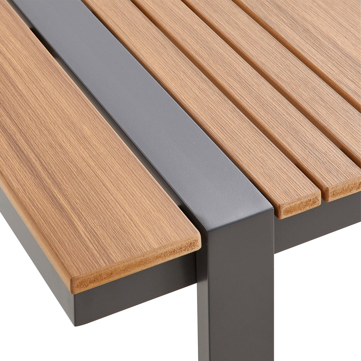 LOUNGE ÉTKEZŐGARNITÚRA  240/240 cm   - antracit/tíkfa, Modern, műanyag/textil (240/240cm) - Ambia Garden