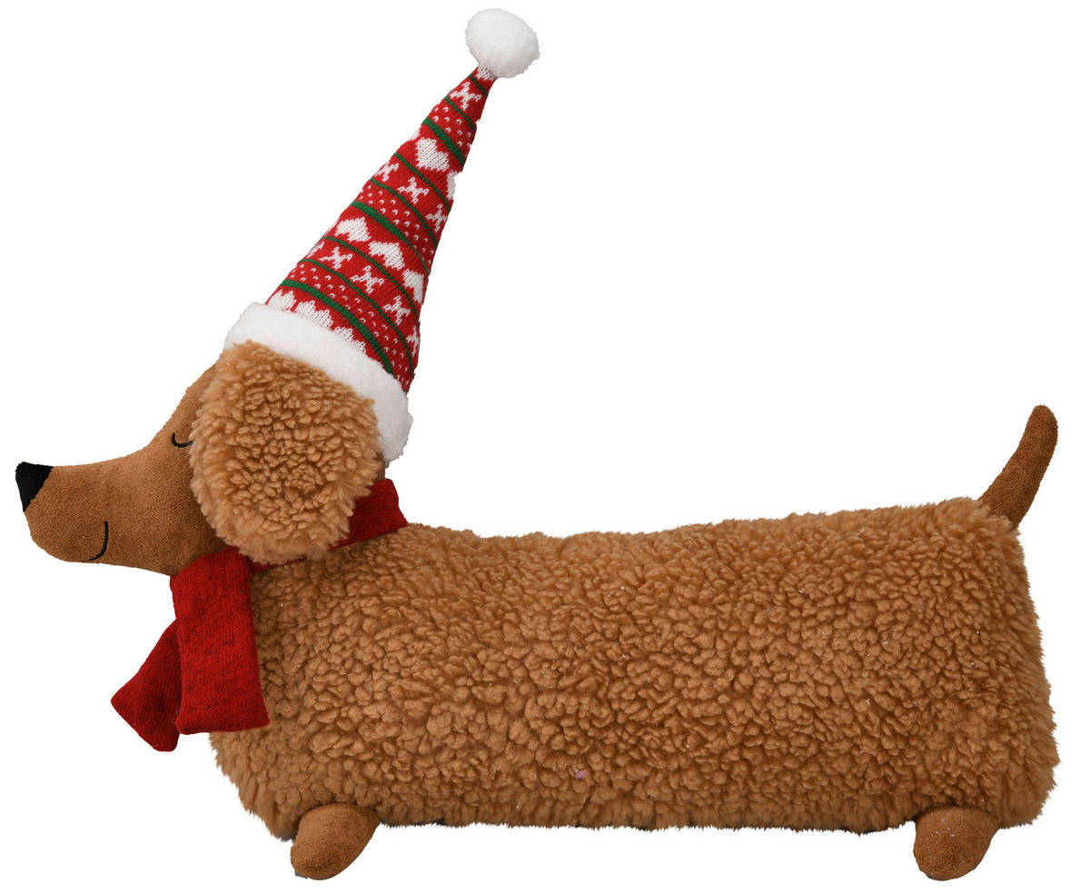ZIERKISSEN  - Rot/Braun, LIFESTYLE, Textil (64/11/60cm) - X-Mas