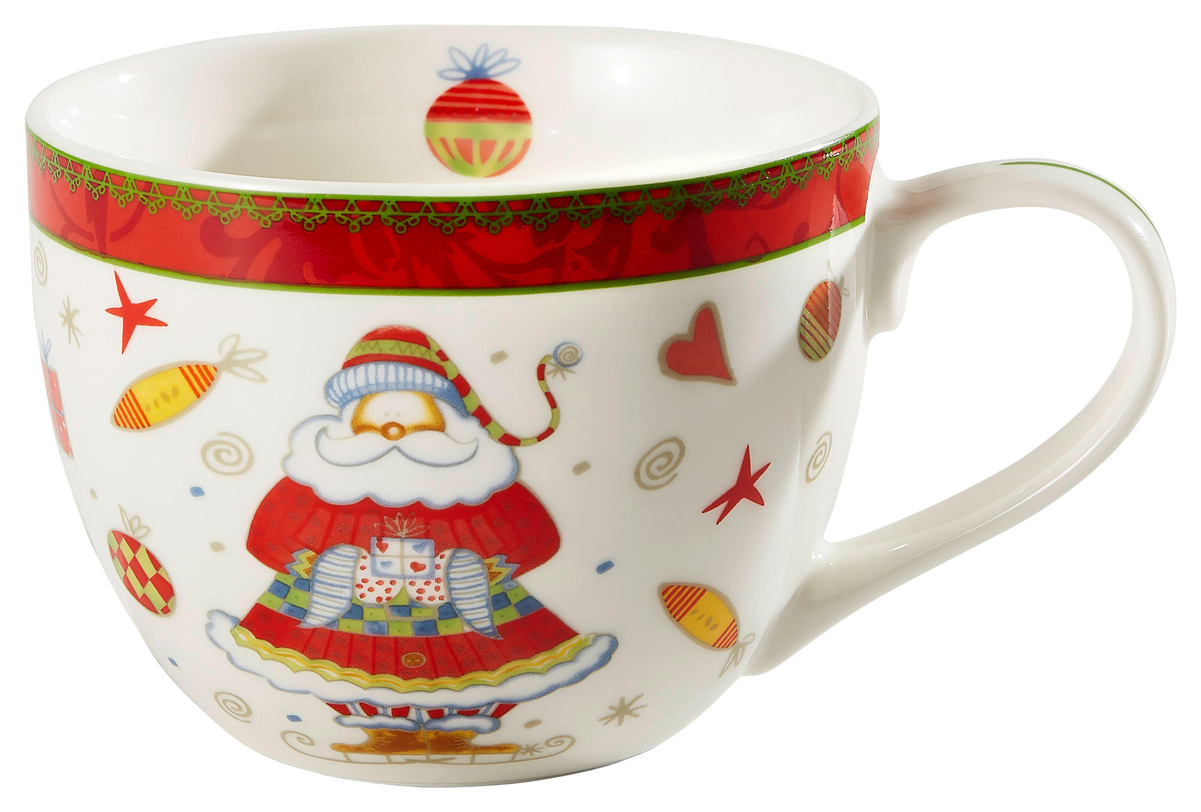 ŠÁLEK NA CAPPUCCINO   400 ml  - vícebarevná, Basics, keramika (400ml) - X-Mas
