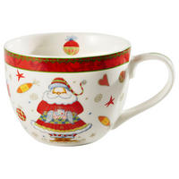 ŠOLJICA ZA KAPUĆINO - višebojna, Osnovno, keramika (400ml) - X-Mas