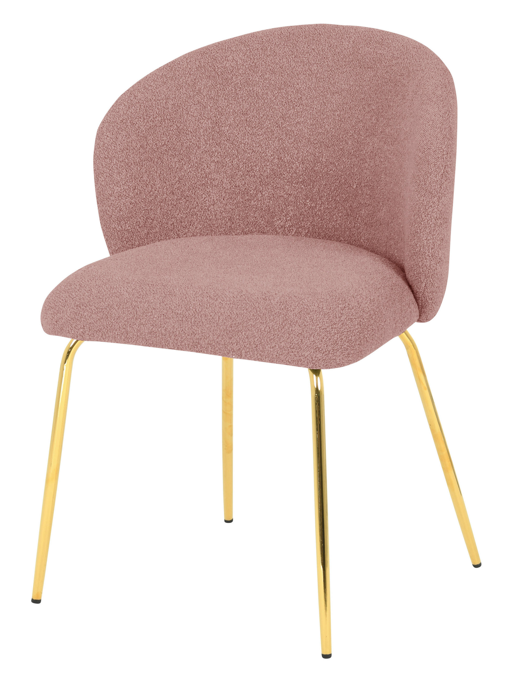 STOL, les, kovina, tekstil pink  - zlate barve/pink, Moderno, kovina/tekstil (56/78/58cm) - Carryhome