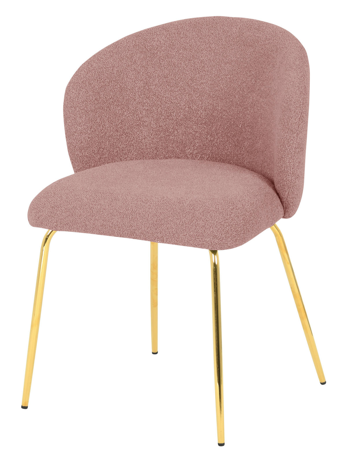 STOL, les, kovina, tekstil pink  - zlate barve/pink, Moderno, kovina/tekstil (56/78/58cm) - Carryhome