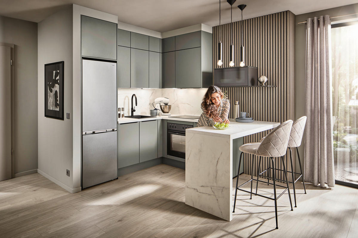 EINBAUKÜCHE   - Grau, Design, Holzwerkstoff - Xora