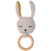 FOGÓKA - ezüstszínű, Trend, textil/fa (10/10cm) - Avelia