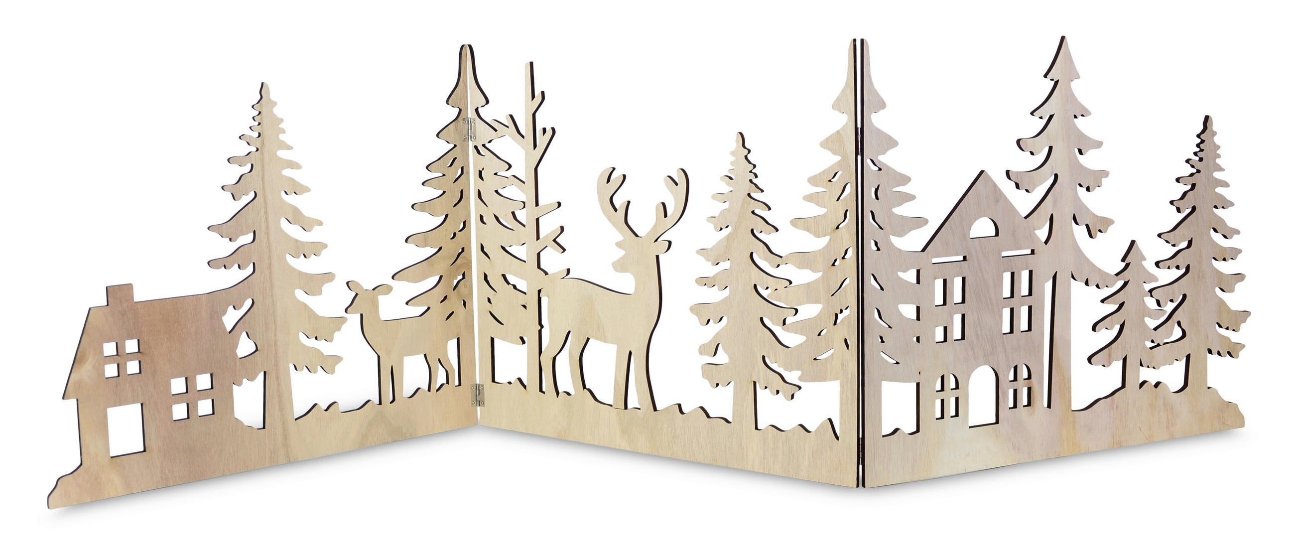 WEIHNACHTSFIGUR  - Naturfarben, Basics, Holz (44,2/40/2,4cm) - X-Mas