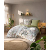 BETTWÄSCHE Natürlich Estella Makosatin 135/200 cm  - Hellgrün, Design, Textil (135/200cm) - Estella