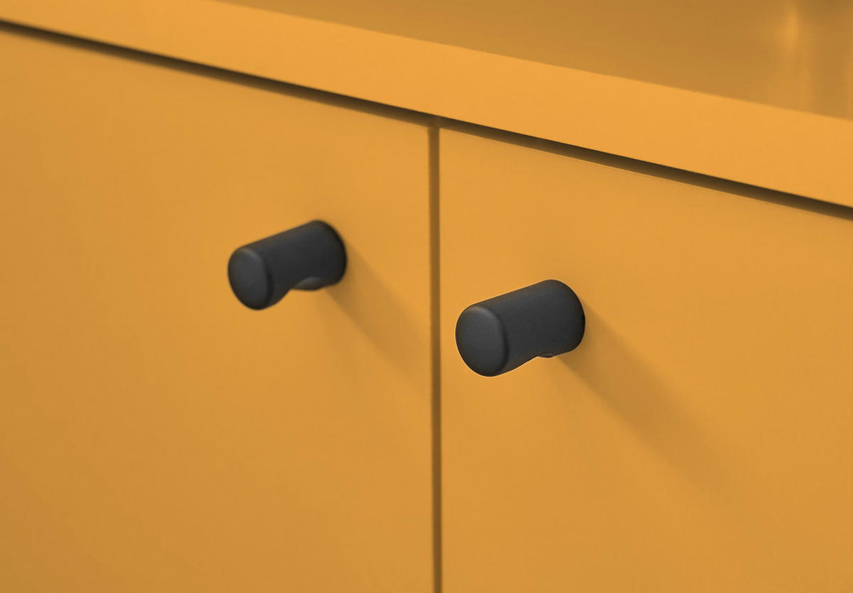 WASCHBECKENUNTERSCHRANK 60/60/35 cm  - Gelb/Schwarz, MODERN, Holzwerkstoff/Kunststoff (60/60/35cm) - MID.YOU