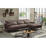 WOHNLANDSCHAFT in Textil Dunkelbraun - Dunkelbraun/Schwarz, MODERN, Textil/Metall (285/174cm) - Carryhome WOHNLANDSCHAFT in Textil Dunkelbraun - Dunkelbraun/Schwarz, MODERN, Textil/Metall (285/174cm) - Carryhome