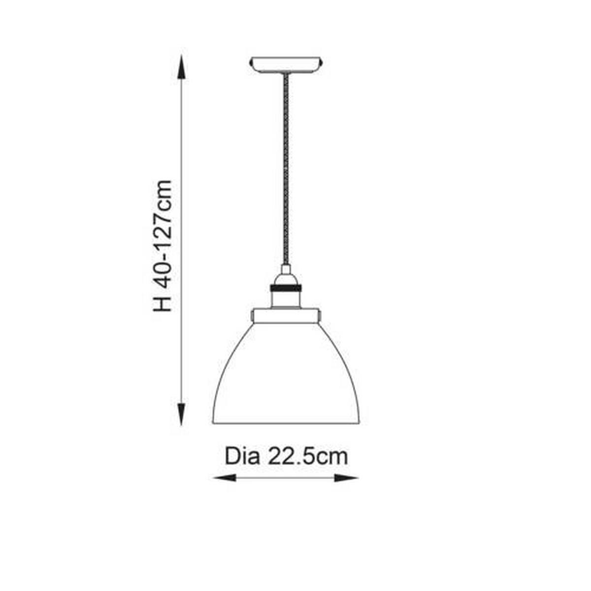 HÄNGELEUCHTE 22.5/127 cm  - Klar/Messingfarben, KONVENTIONELL, Glas (22.5/127cm) - ENDON