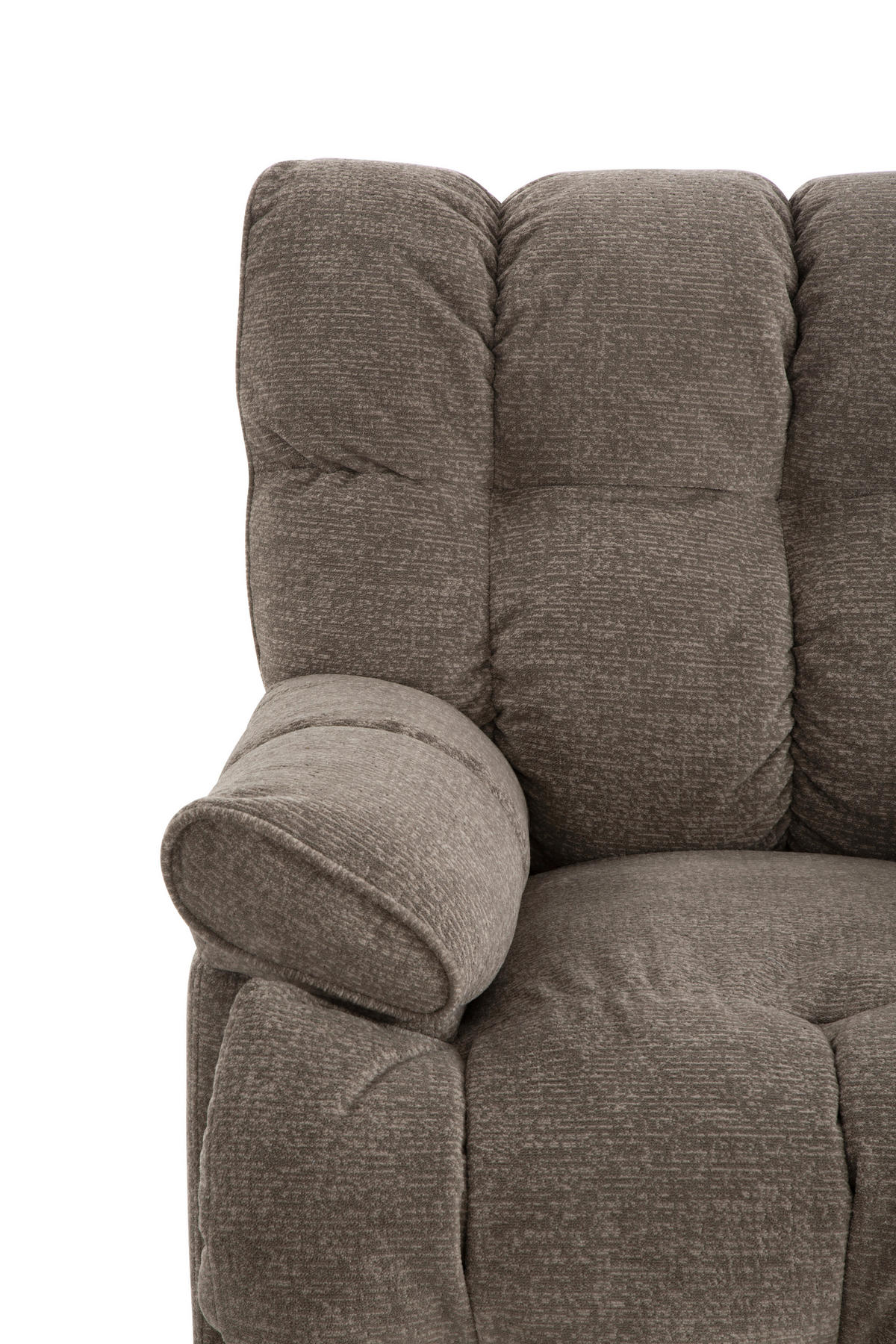 RELAXSESSEL LYSSO Mikrofaser    - Taupe/Schwarz, Design, Textil/Metall (97/99/102-161cm) - P & B