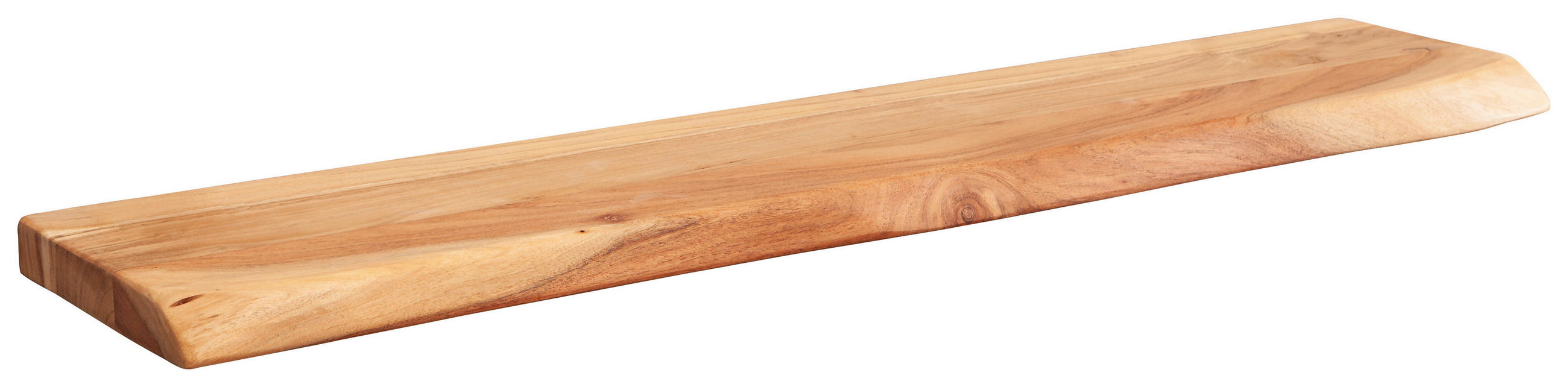 Wandregal Massiv B: 115 cm Akaziefarben