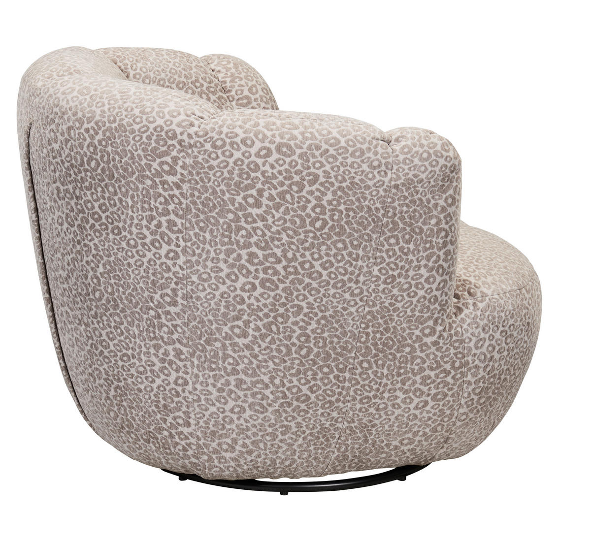 SESSEL in Jacquard, Webstoff Beige  - Beige/Schwarz, MODERN, Textil/Metall (101/69/107cm) - MID.YOU