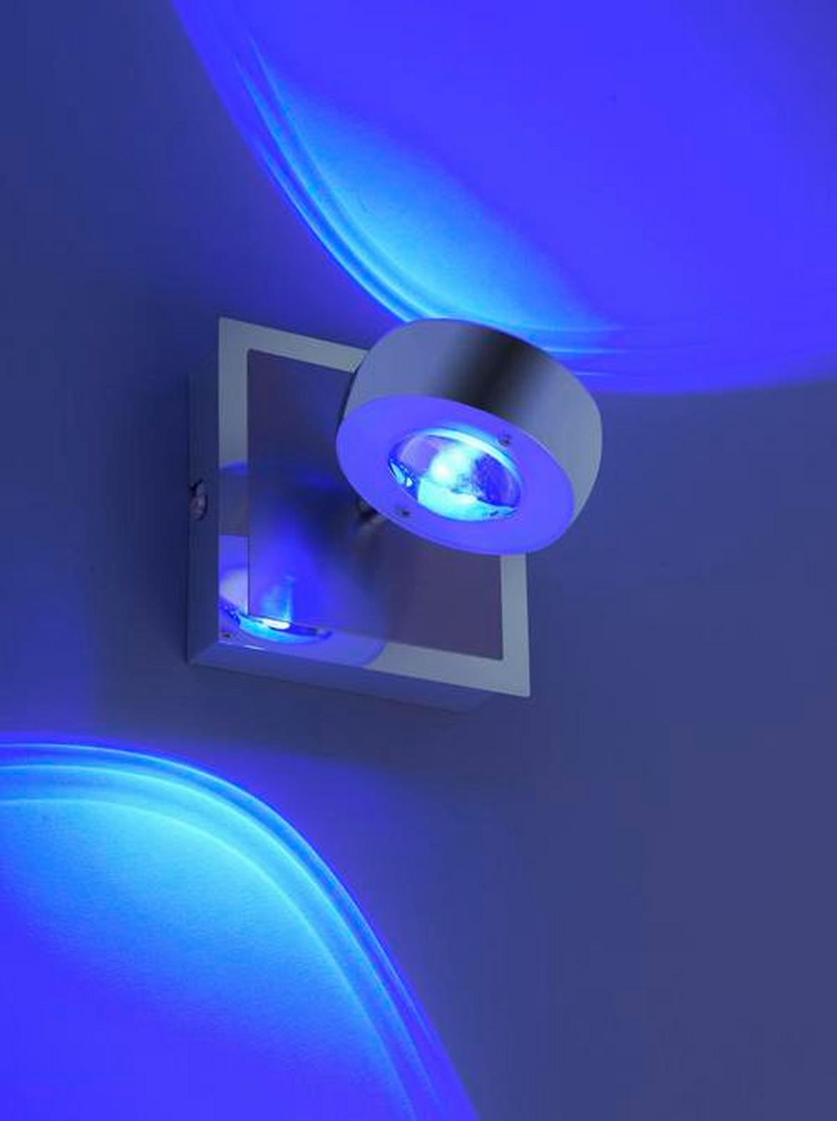 LED-WANDLEUCHTE Lolasmart-Opti   - Silberfarben, Design, Kunststoff/Metall (12/12/14cm)