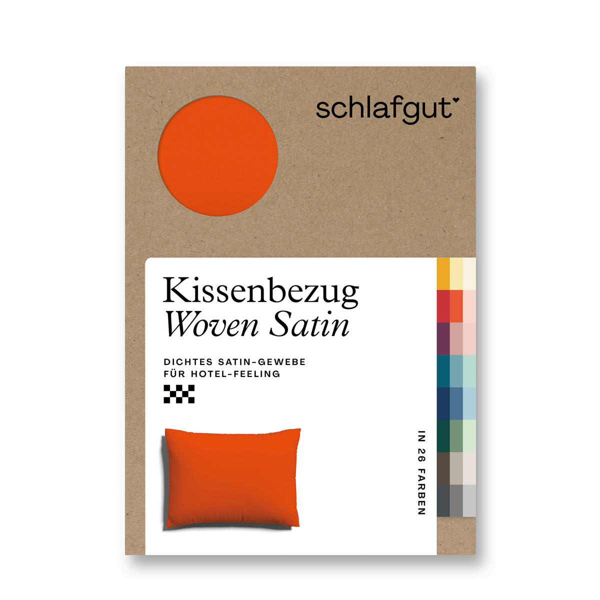 KOPFPOLSTERBEZUG WOVEN SATIN 60/80 cm  - Rot, Basics, Textil (60/80cm) - Schlafgut