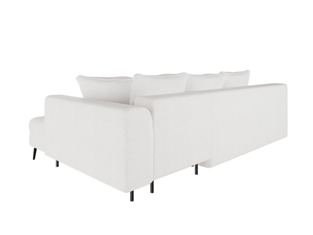 Ecksofa inkl. Funktionen in Webstoff Beige  - Beige/Schwarz, Modern, Textil/Metall (276/177cm)