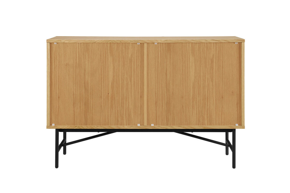 KOMMODE  in 120/80/40 cm  - Eichefarben/Schwarz, Design, Holz/Holzwerkstoff (120/80/40cm) - Livetastic