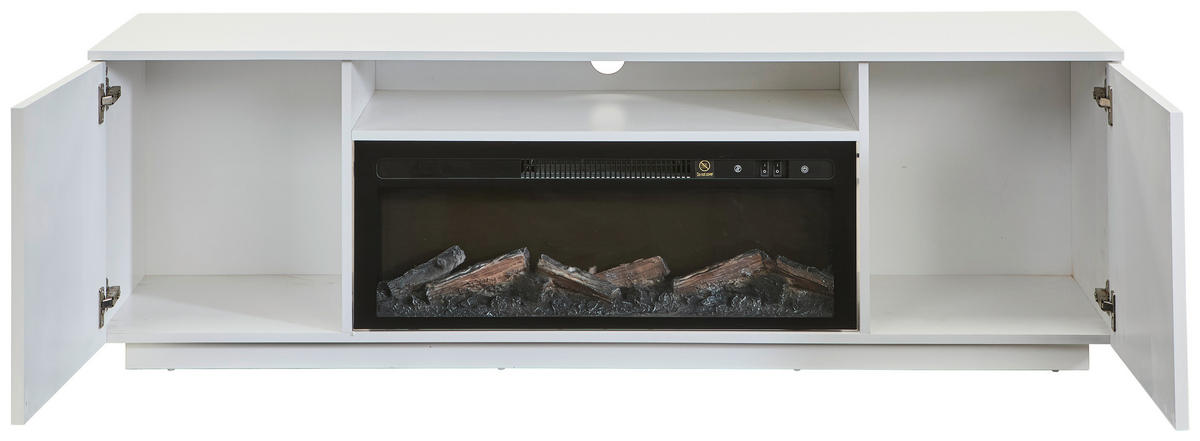 ELEKTROKAMIN - Weiß, Trend, Glas/Holzwerkstoff (163/52/40cm) - Modante