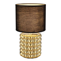 TISCHLEUCHTE 18,5/33 cm   - Goldfarben, KONVENTIONELL, Keramik/Textil (18,5/33cm) - Globo