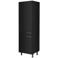 GERÄTEUMBAUSCHRANK 60/216,6/58 cm  in Schwarz  - Edelstahlfarben/Schwarz, MODERN, Holzwerkstoff/Metall (60/216,6/58cm) - Nobilia