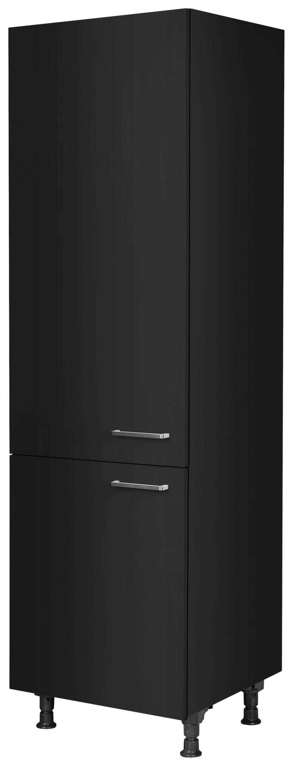 GERÄTEUMBAUSCHRANK 60/216,6/58 cm  in Schwarz  - Edelstahlfarben/Schwarz, MODERN, Holzwerkstoff/Metall (60/216,6/58cm) - Nobilia