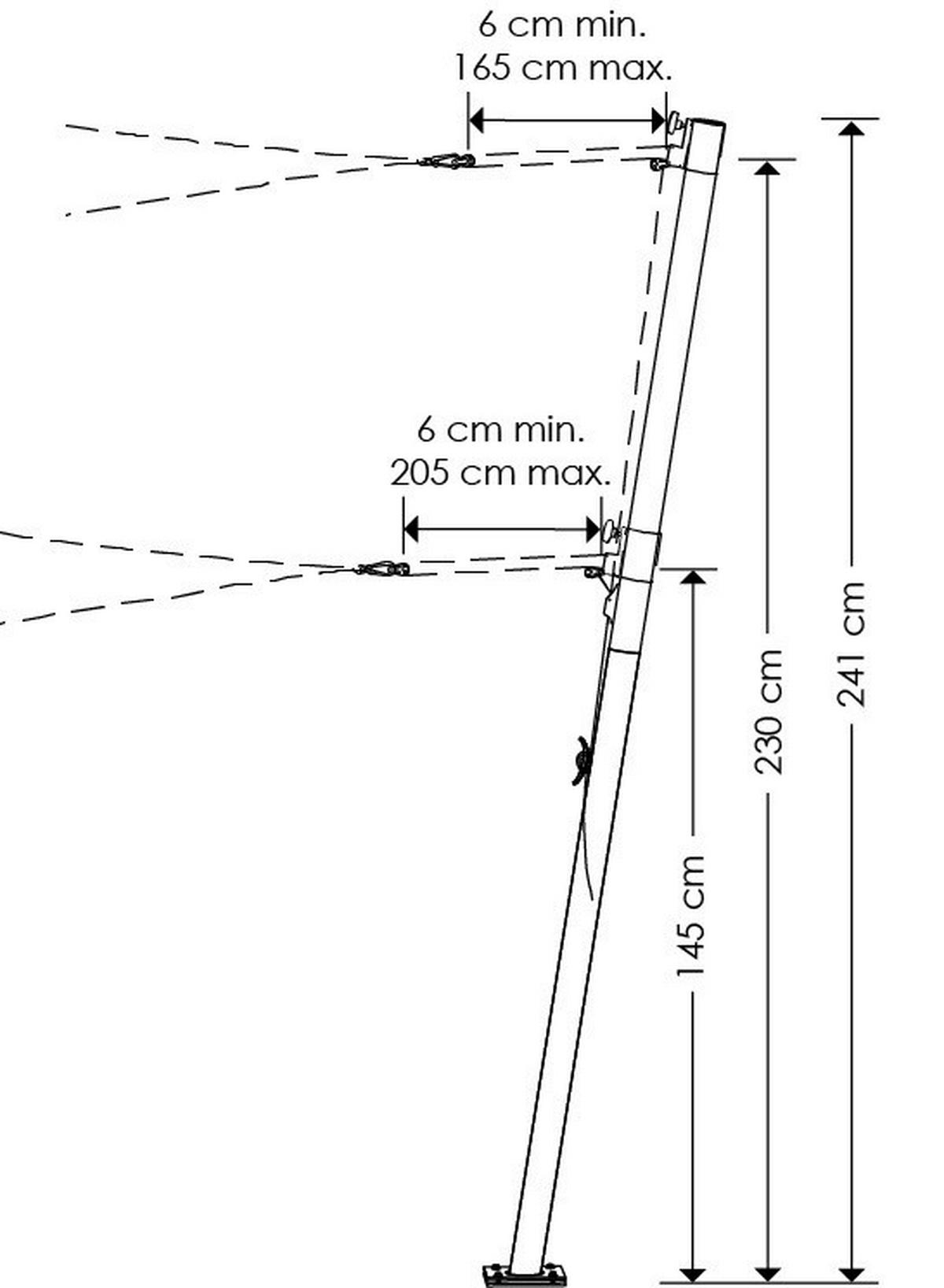 PŘÍSLUŠENSTVÍ SLUNEČNÍCH CLON 6/240/6 cm  - světle šedá, Basics, kov (6/240/6cm) - Schneider