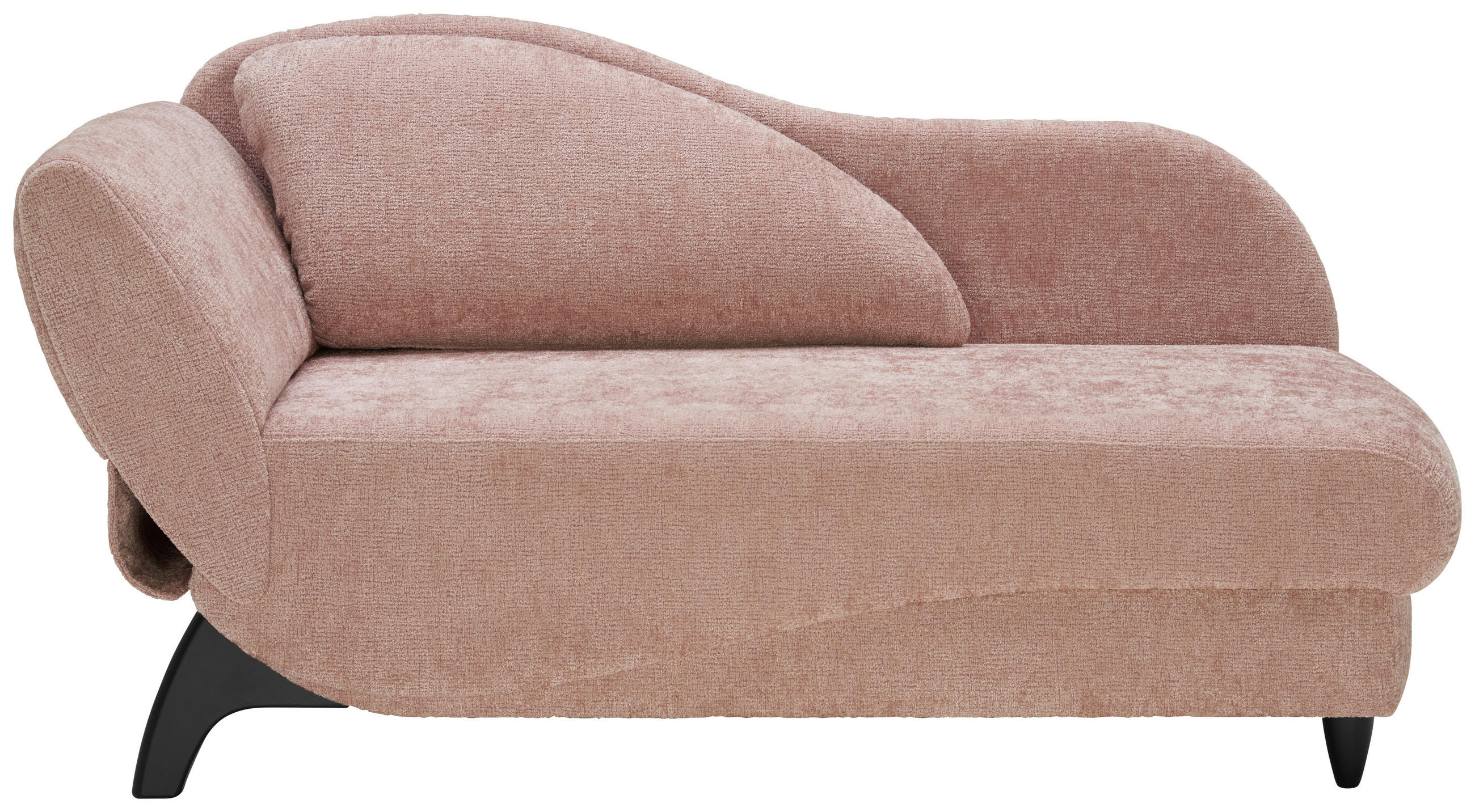 LIEGE in Webstoff Altrosa  - Schwarz/Altrosa, Konventionell, Holz/Textil (84/87/171-190cm) - Joka