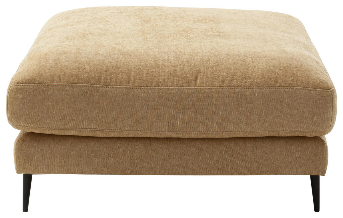 HOCKER in Textil Gelb  - Gelb/Schwarz, Design, Textil/Metall (120/43/90cm) - Dieter Knoll