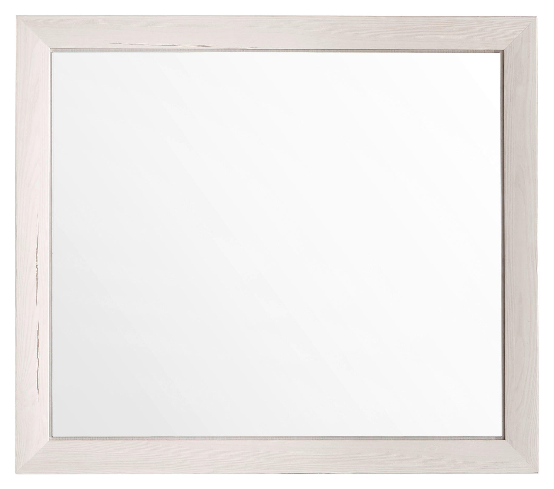 WANDSPIEGEL - Weiß, LIFESTYLE, Glas/Holzwerkstoff (87/76/2,5cm) - Hom`in