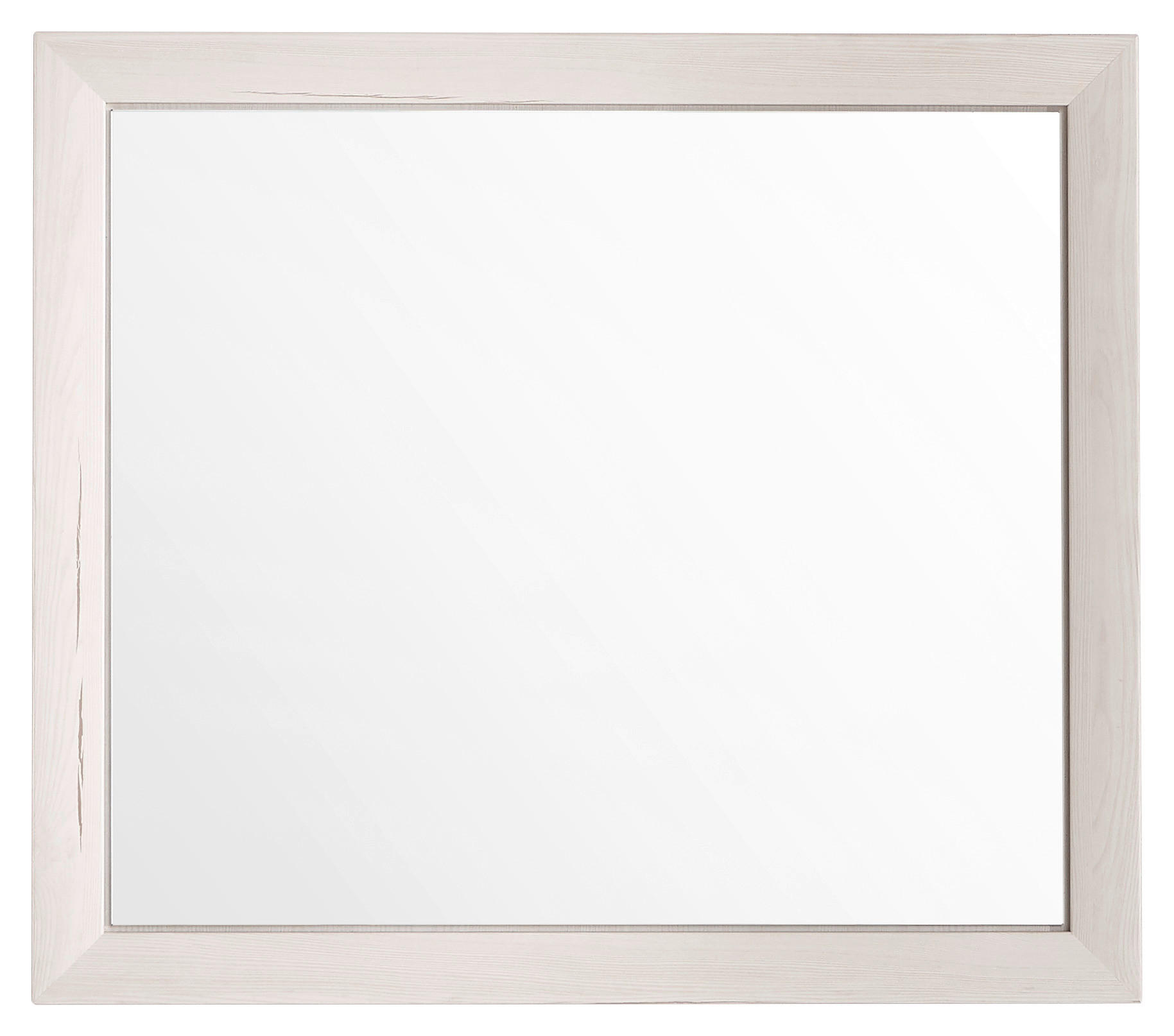 WANDSPIEGEL 87/76/2,5 cm  - Weiß, LIFESTYLE, Glas/Holzwerkstoff (87/76/2,5cm) - Hom`in