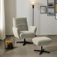 SESSEL in Chenille Beige  - Beige/Schwarz, Design, Textil/Metall (60/94/86cm) - Dieter Knoll