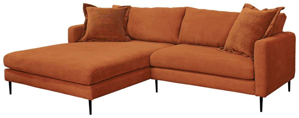 KUTNA GARNITURA tekstil  terakota   - crna/terakota, Design, tekstil/metal (193/268cm) - P & B
