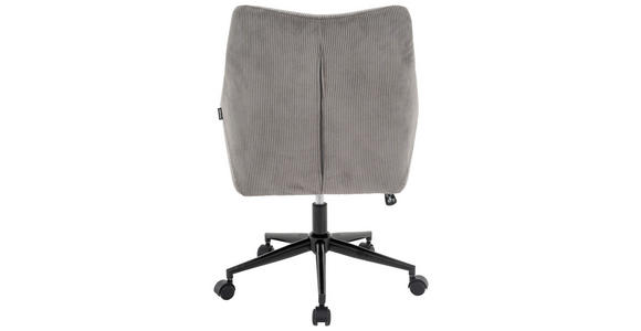 DREHSTUHL Cord Grau, Schwarz  - Schwarz/Grau, Design, Textil/Metall (64/90-98/68cm) - Carryhome