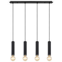 HÄNGELEUCHTE Marion 93/10/120 cm   - Schwarz/Nickelfarben, Basics, Holz/Textil (93/10/120cm) - Globo