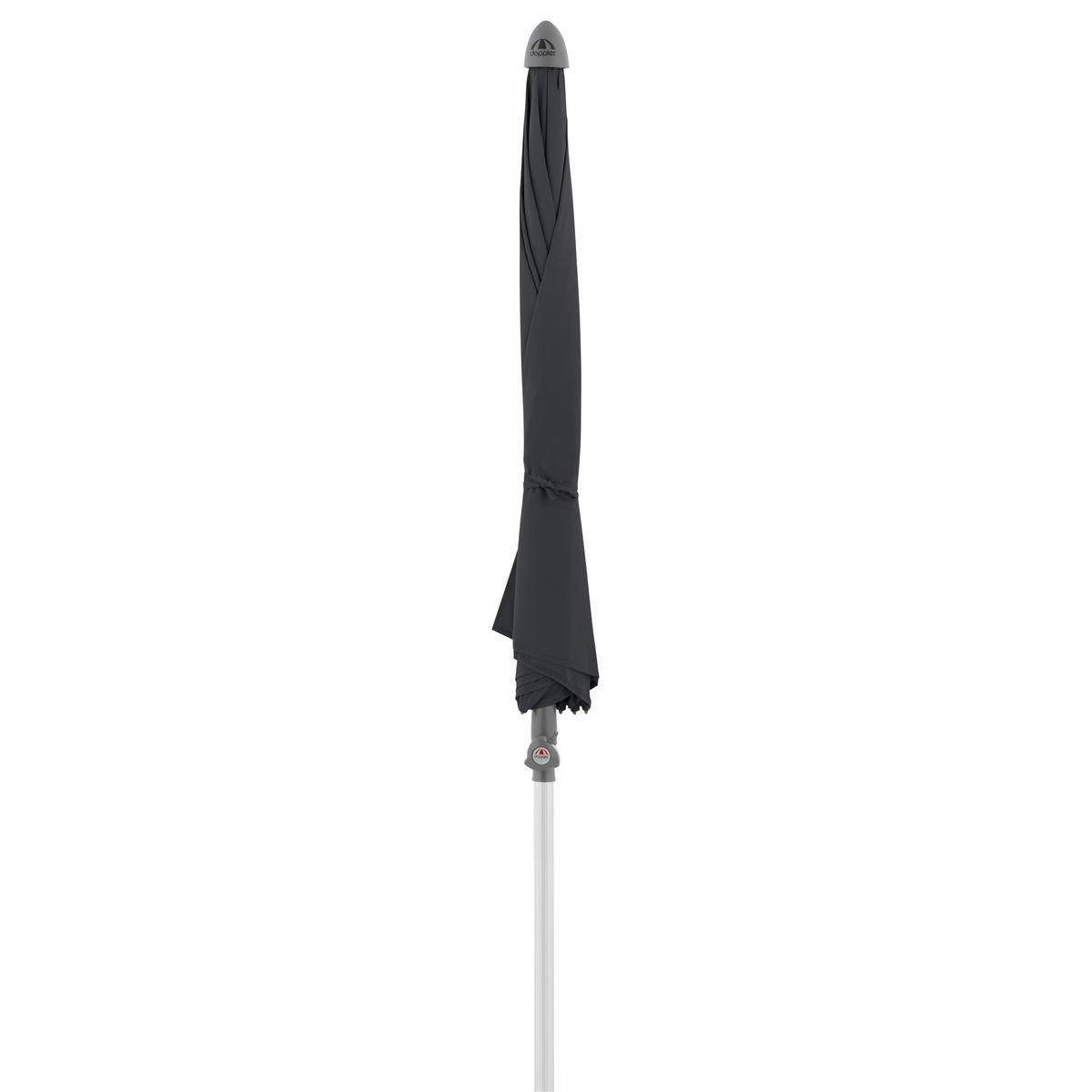 SONNENSCHIRM 200 cm Anthrazit  - Anthrazit/Silberfarben, KONVENTIONELL, Textil/Metall (200/200cm) - Doppler