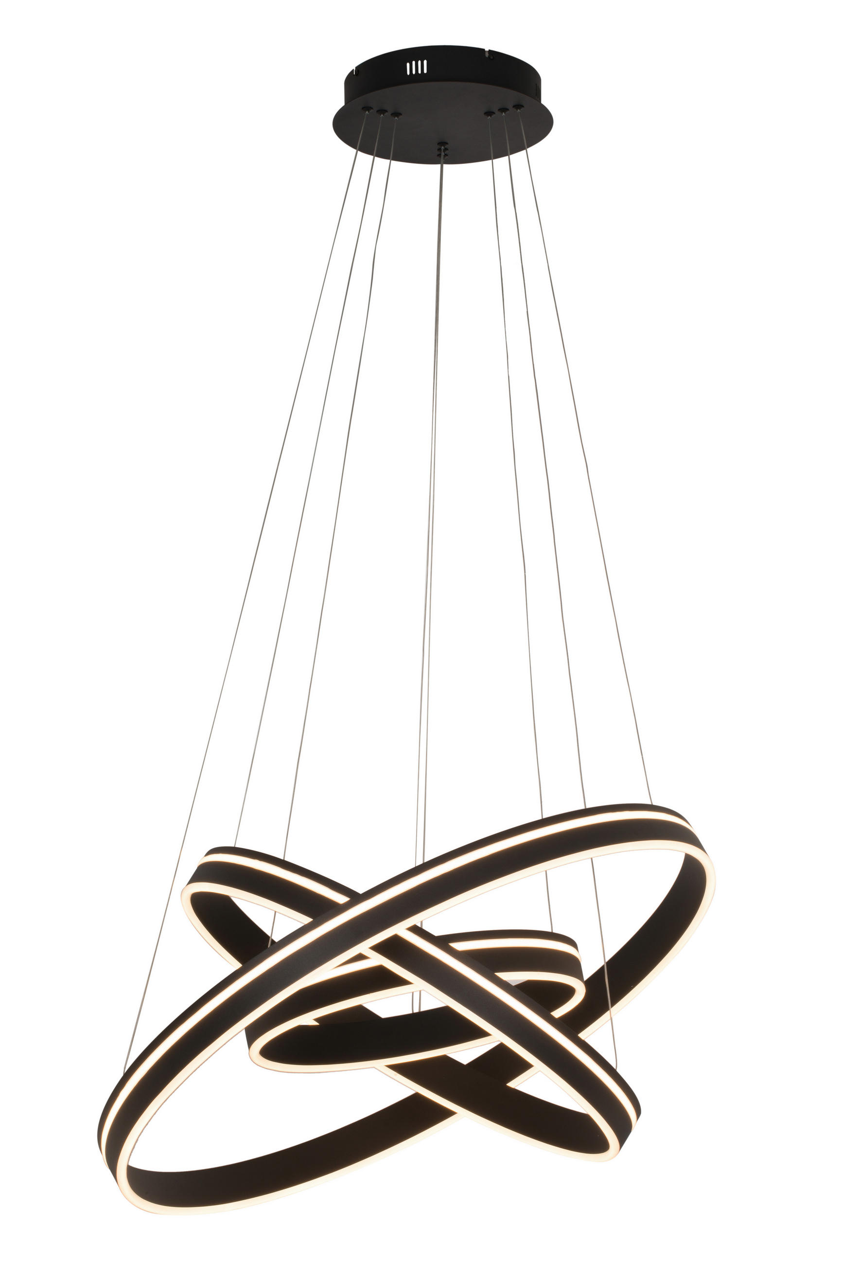LED FÜGGŐLÁMPA 80/200 cm  - fekete/fehér, Design, műanyag (80/200cm) - Dieter Knoll