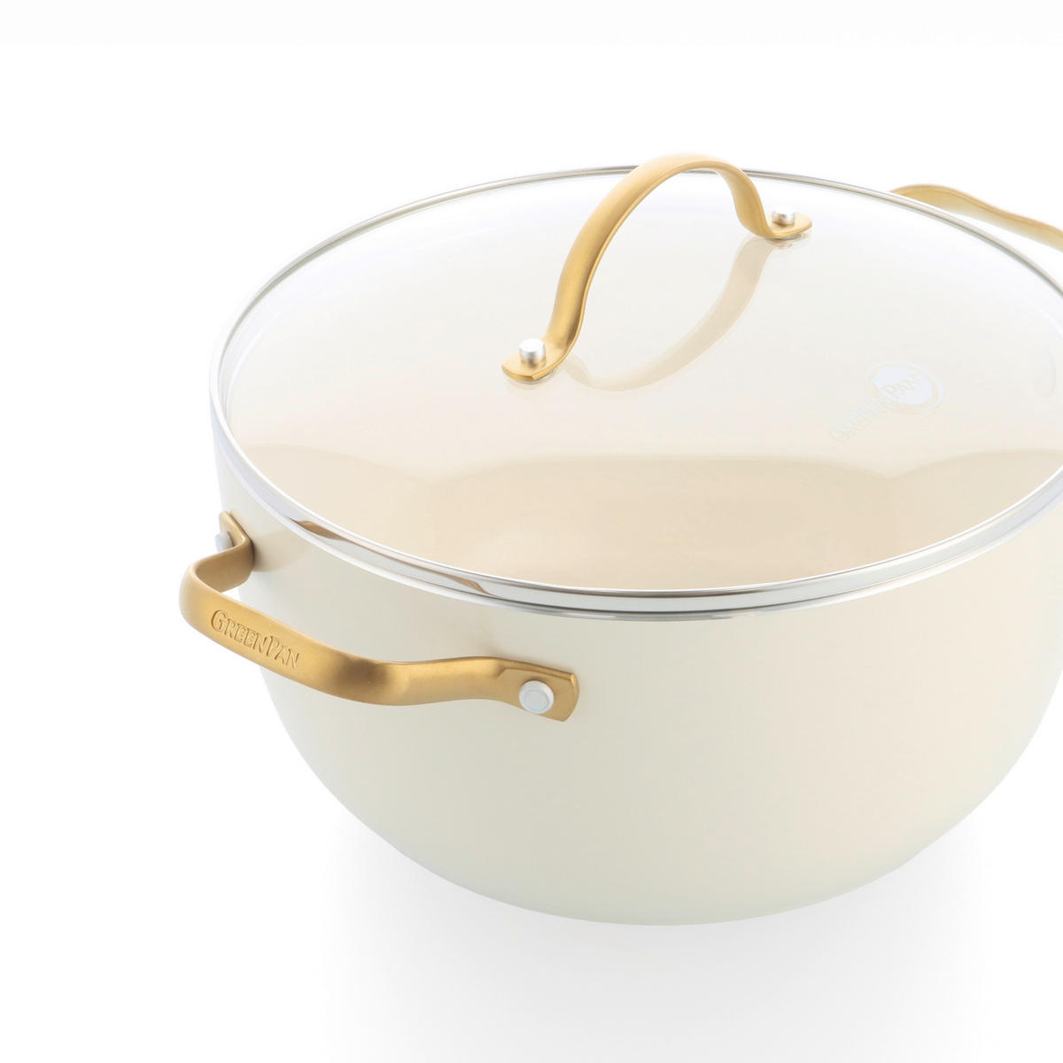 KOCHTOPFSET Padova Reserve 6-teilig  - Goldfarben/Creme, Basics, Glas/Metall - GreenPan