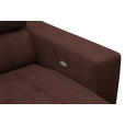 ECKSOFA in Chenille Rotbraun  - Chromfarben/Rotbraun, Design, Textil (207/301cm) - Xora