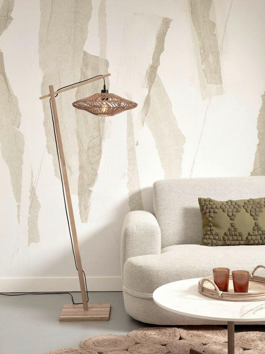 GOLVLAMPA GOOD&MOJO  63/40/150 cm    - naturfärgad, Trend, naturmaterial (63/40/150cm) - Good & Mojo